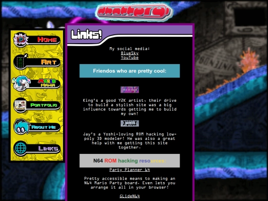 Links screenshot