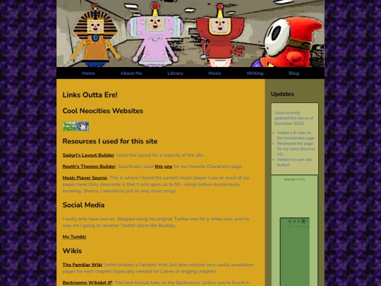 links screenshot