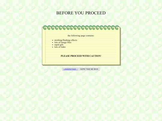 WARNING screenshot