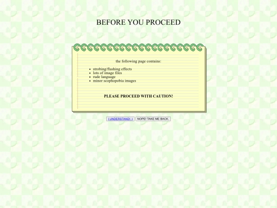warning screenshot