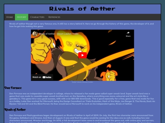 History screenshot