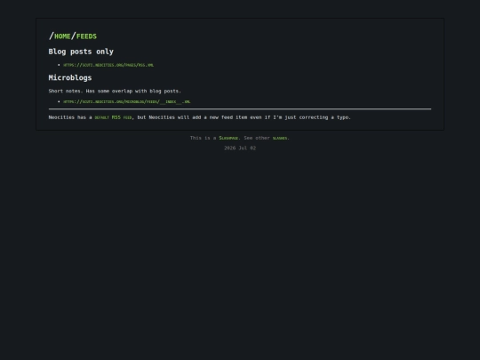 feeds screenshot