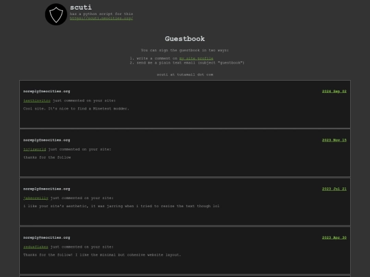 pages/guestbook screenshot