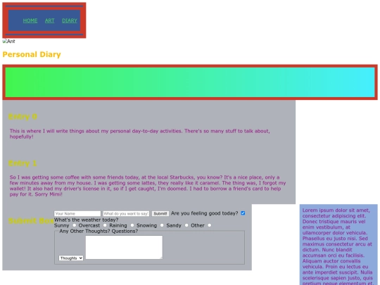 diary screenshot