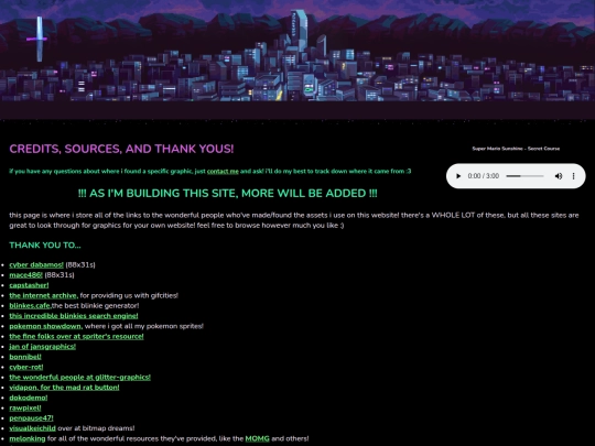 library/credits screenshot