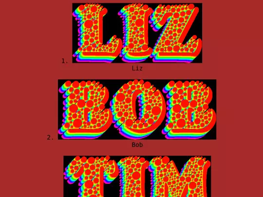 BANNERS/BULKnames/SWISS-CHEESE FONT screenshot