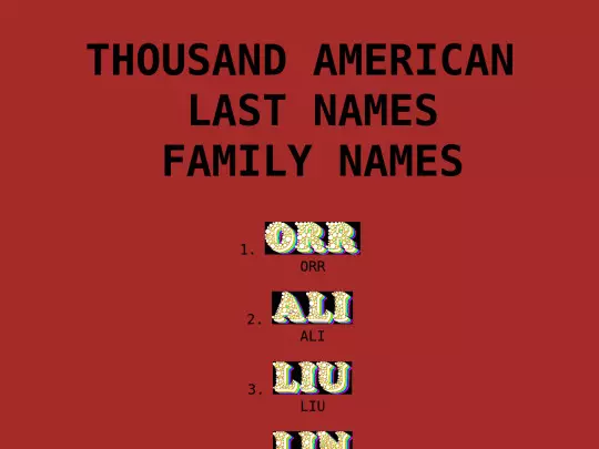 BANNERS/NAMES of PEOPLE/LAST NAMES screenshot