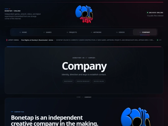 company screenshot