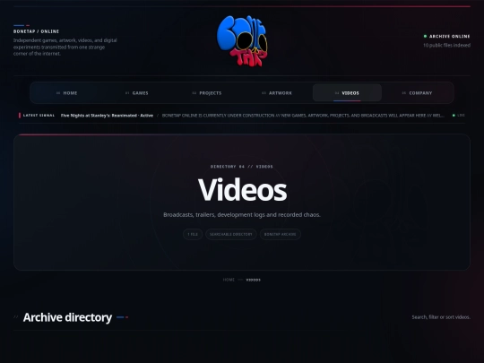 videos screenshot