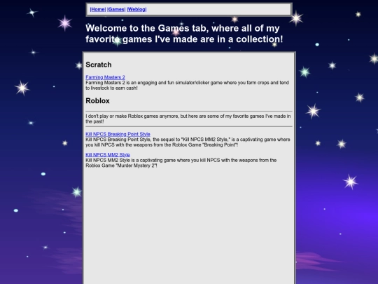 Games screenshot