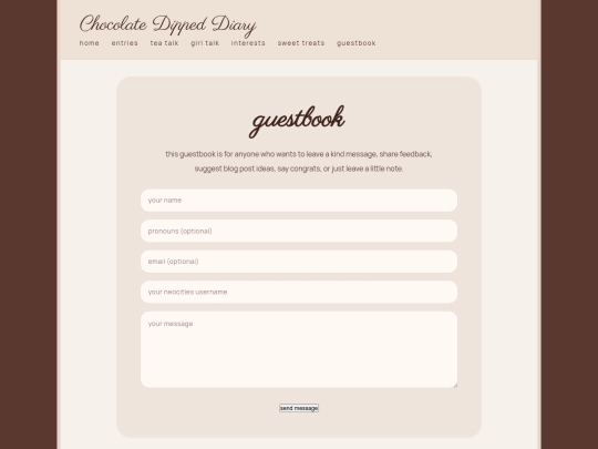 guestbook screenshot