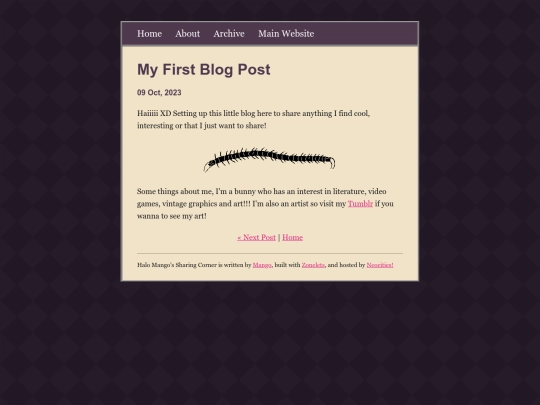 blog/posts/2023-10-09-My-First-Blog-Post screenshot