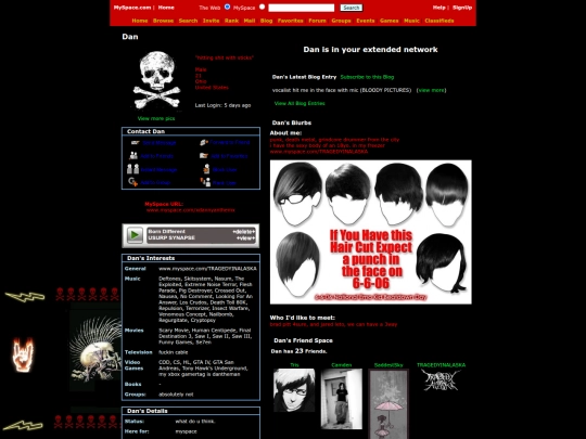 myspace/xdannyanthemx screenshot
