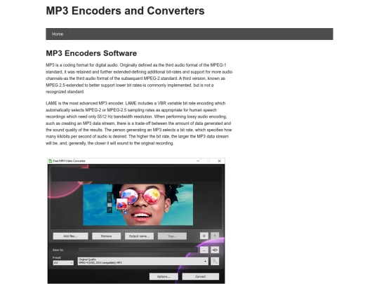 mp3encoder screenshot