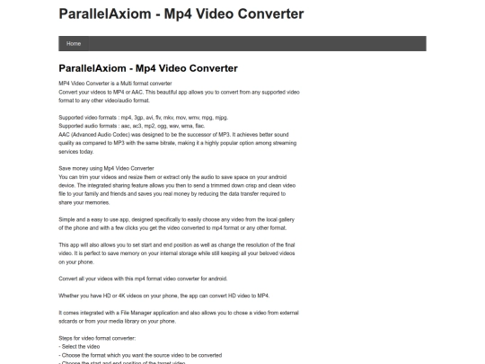 parallelaxiomvideoconverter screenshot