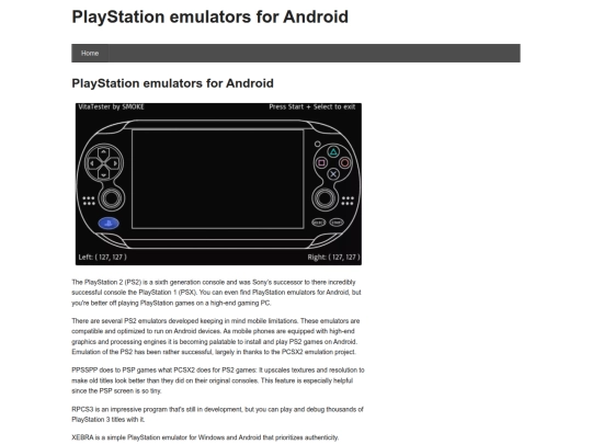 ps2android screenshot