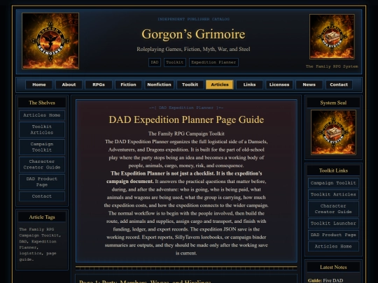 articles/dad-expedition-planner-page-guide screenshot