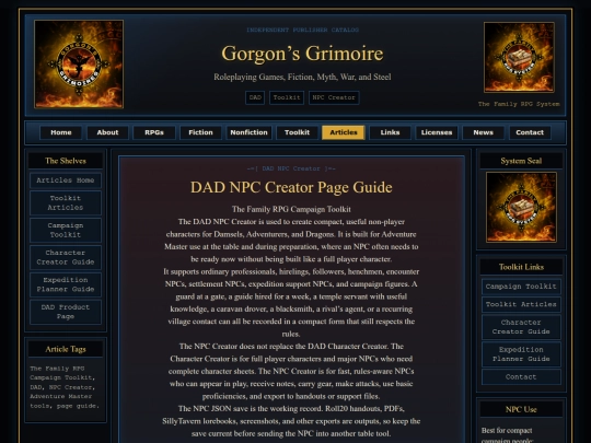articles/dad-npc-creator-page-guide screenshot