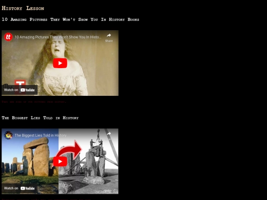 history screenshot