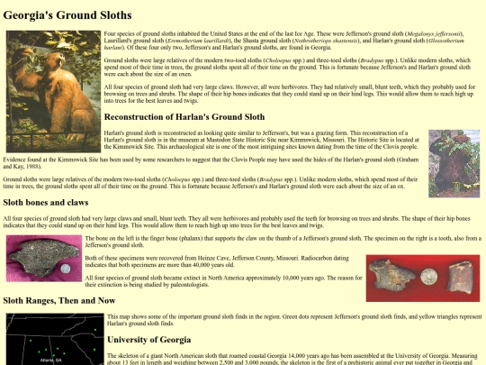 Cryptozoology/Georgia_Ground_Sloths screenshot