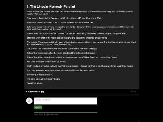 2.TheLincoln-KennedyParallel screenshot