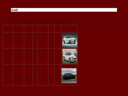 Proyecto/Audi screenshot