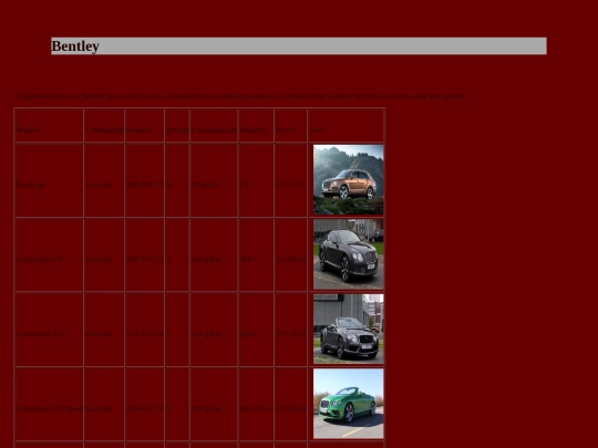 Proyecto/Bentley screenshot