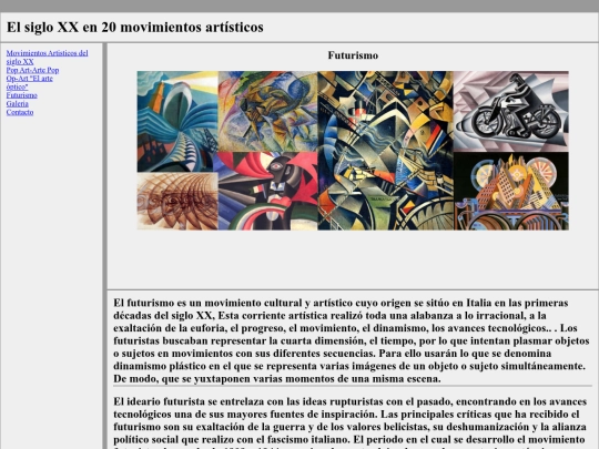 arte/futurismo screenshot