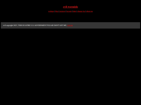 evil/blog screenshot