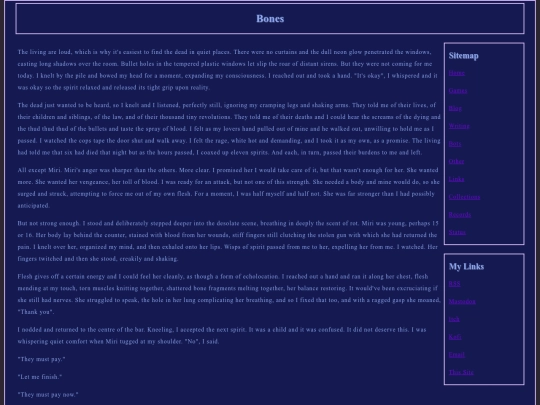 writing/Bones screenshot