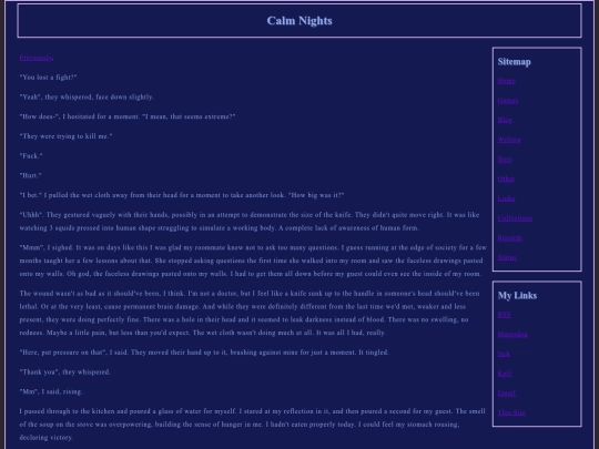 writing/CalmNights screenshot