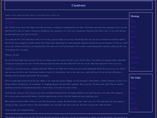 writing/Carnivore screenshot