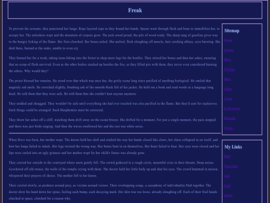 writing/Freak screenshot