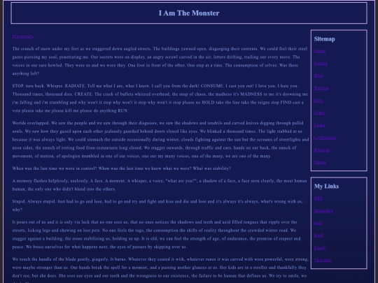 writing/IAmTheMonster screenshot