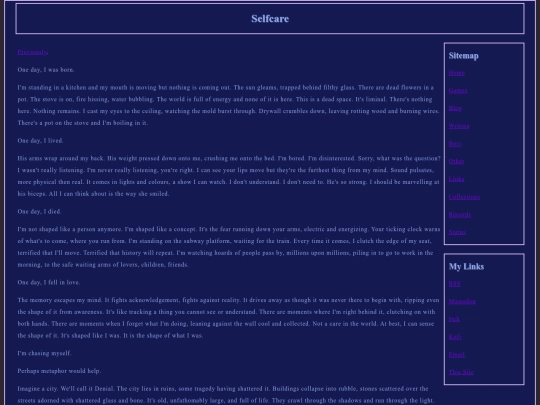 writing/Selfcare screenshot
