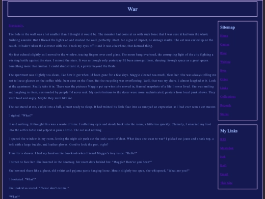 writing/War screenshot