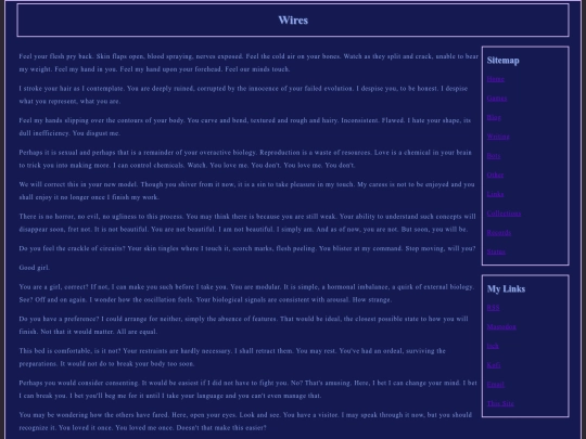 writing/Wires screenshot