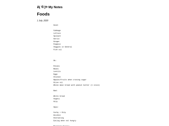 posts/foods screenshot