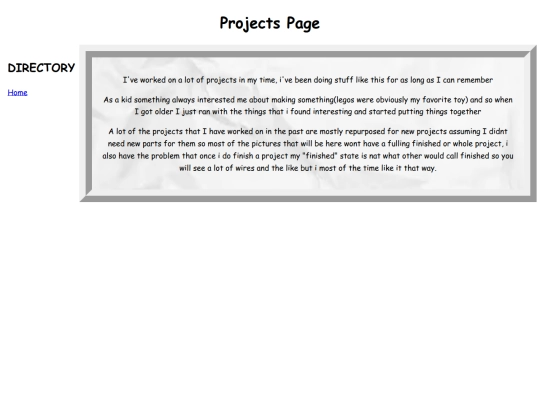 projects screenshot