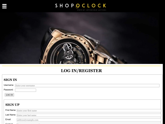 Registration screenshot
