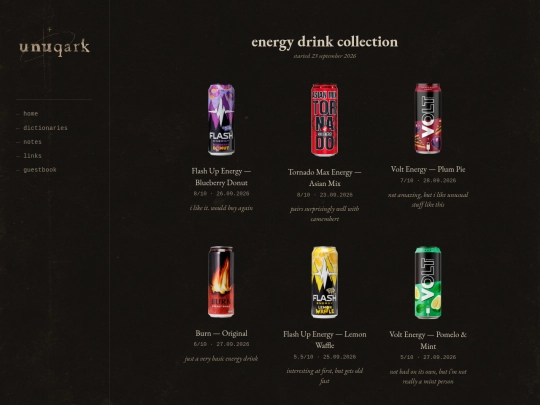 pages/energy-drink-collection screenshot