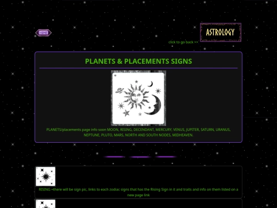astrology/planets screenshot