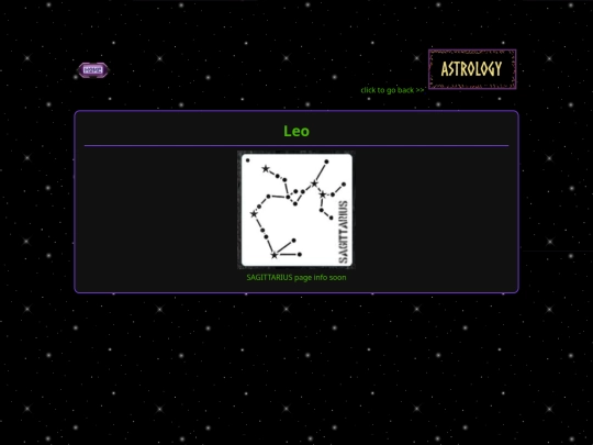astrology/sagittarius screenshot