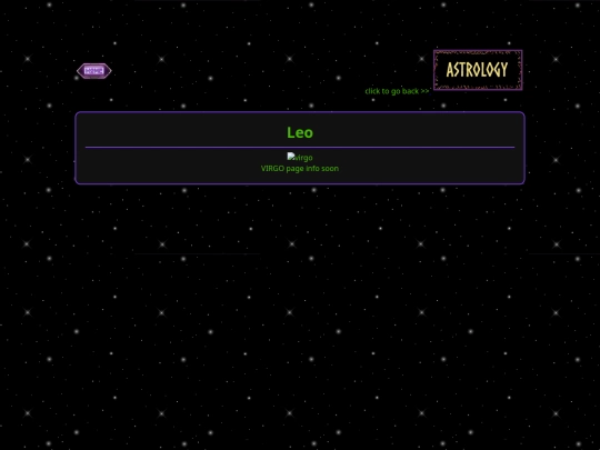 astrology/virgo screenshot
