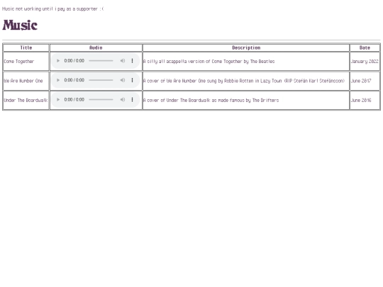 pages/music screenshot
