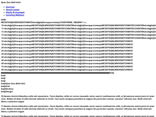 fonts/opensans-bolditalic-demo screenshot