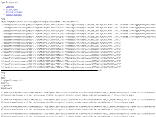 fonts/opensans-lightitalic-demo screenshot