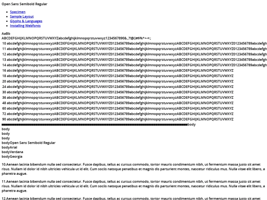fonts/opensans-semibold-demo screenshot