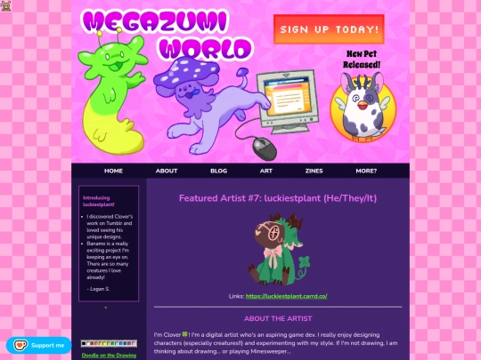 blog/luckiestplant screenshot