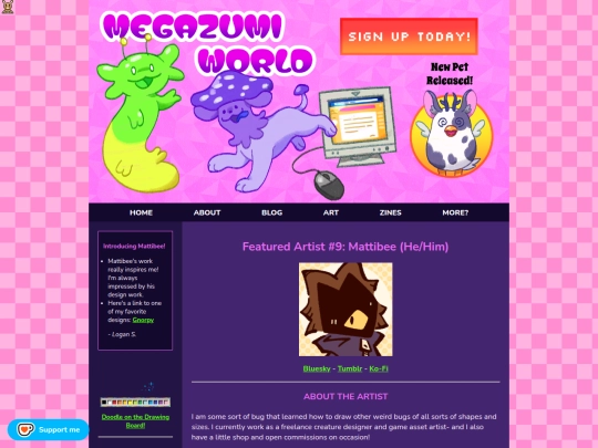blog/mattibee screenshot
